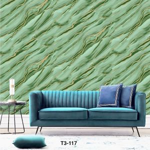 Resembling flowing gold and white lines Pattern Highly Deep Embossed Wallpaper