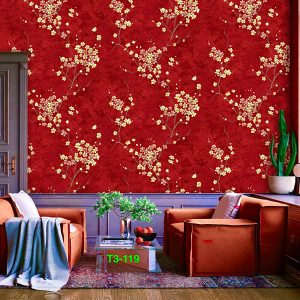 Elegant Small Floral High Quality Deep Embossed Wallpaper