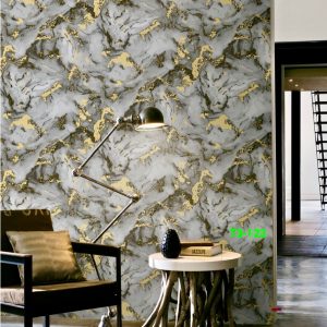 Blackish Golden Marble Pattern High Quality Deep Embossed Wallpaper