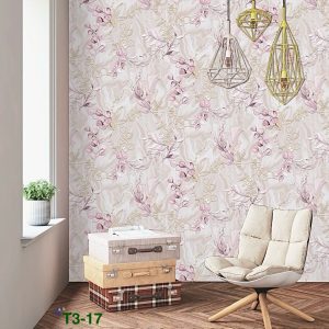 Leaf With Floral Highly Deep Embossed Premium Quality Wallpaper
