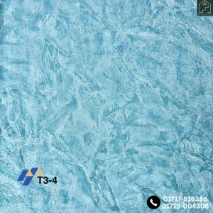 Sky Blueish Deep embossed High Quality Wallpaper T3-(4)