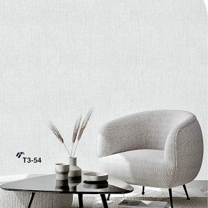 Fabric White Color Premium Quality Deep Embossed Wallpaper