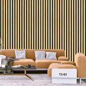 Acoustic Wall Panels finish Black Backing High Quality Deep Embossed Wallapaper