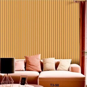 Vertical Stripe  Velvet Pattern High Quality Deep Embossed Wallpaper