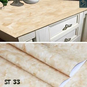 This is self adhesive sticker for furniture, Wall, Kitchen countertop Surface, Kitchen furniture. It is highly Polyvinyl Materials which waterproof, washable, heatproof. Its various color, marble pattern, wooden grain. available size(L-10feet,width-2 feet)