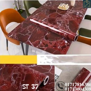 This is self adhesive sticker for furniture, Wall, Kitchen countertop Surface, Kitchen furniture. It is highly Polyvinyl Materials which waterproof, washable, heatproof. Its various color, marble pattern, wooden grain. available size(L-10feet,width-2 feet)