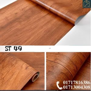This is self adhesive sticker for furniture, Wall, Kitchen countertop Surface, Kitchen furniture. It is highly Polyvinyl Materials which waterproof, washable, heatproof. Its various color, marble pattern, wooden grain. available size(L-10feet,width-2 feet)