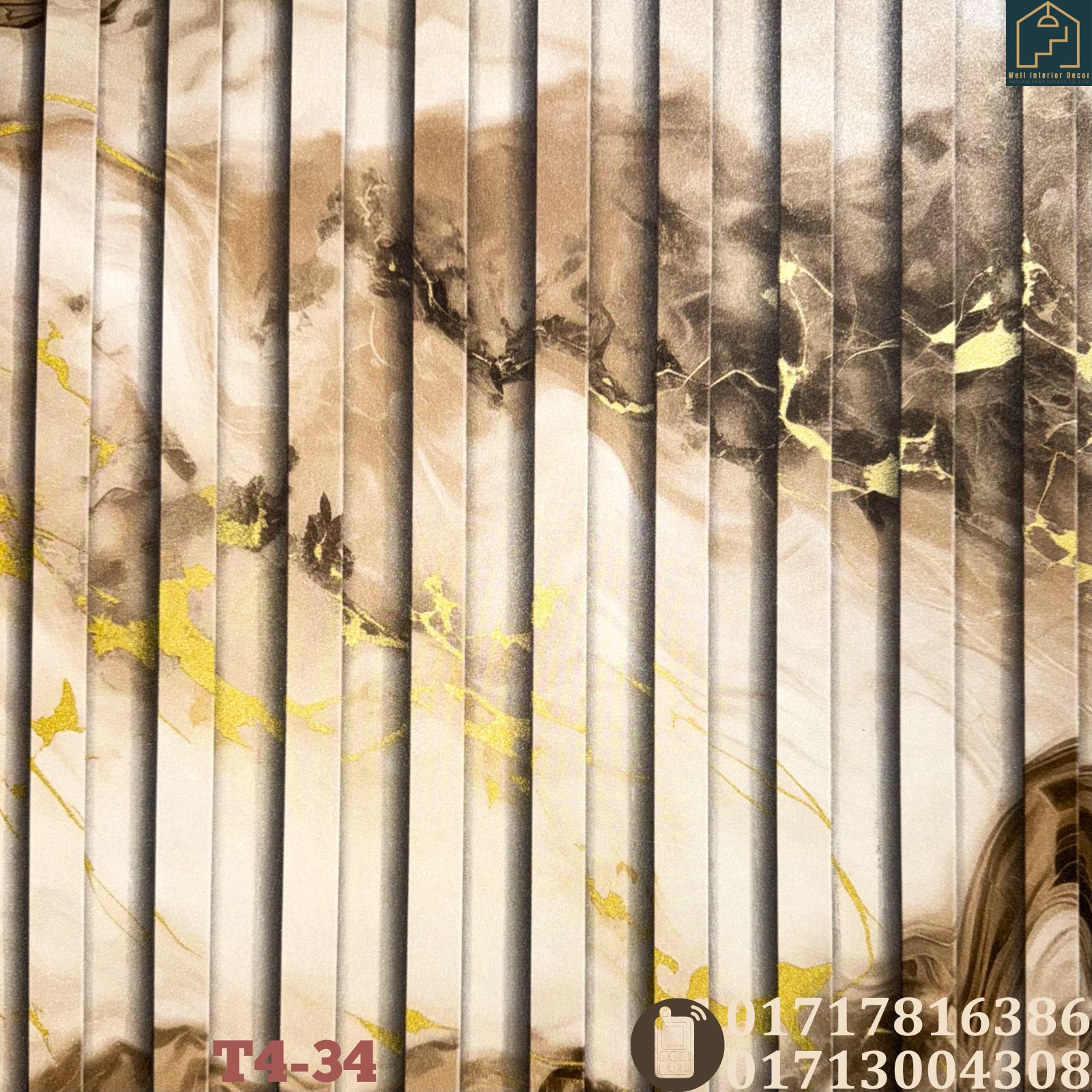 Wall Panel With Marble Pattern Deep Embossed Premium Quality Wallpaper - Image 8