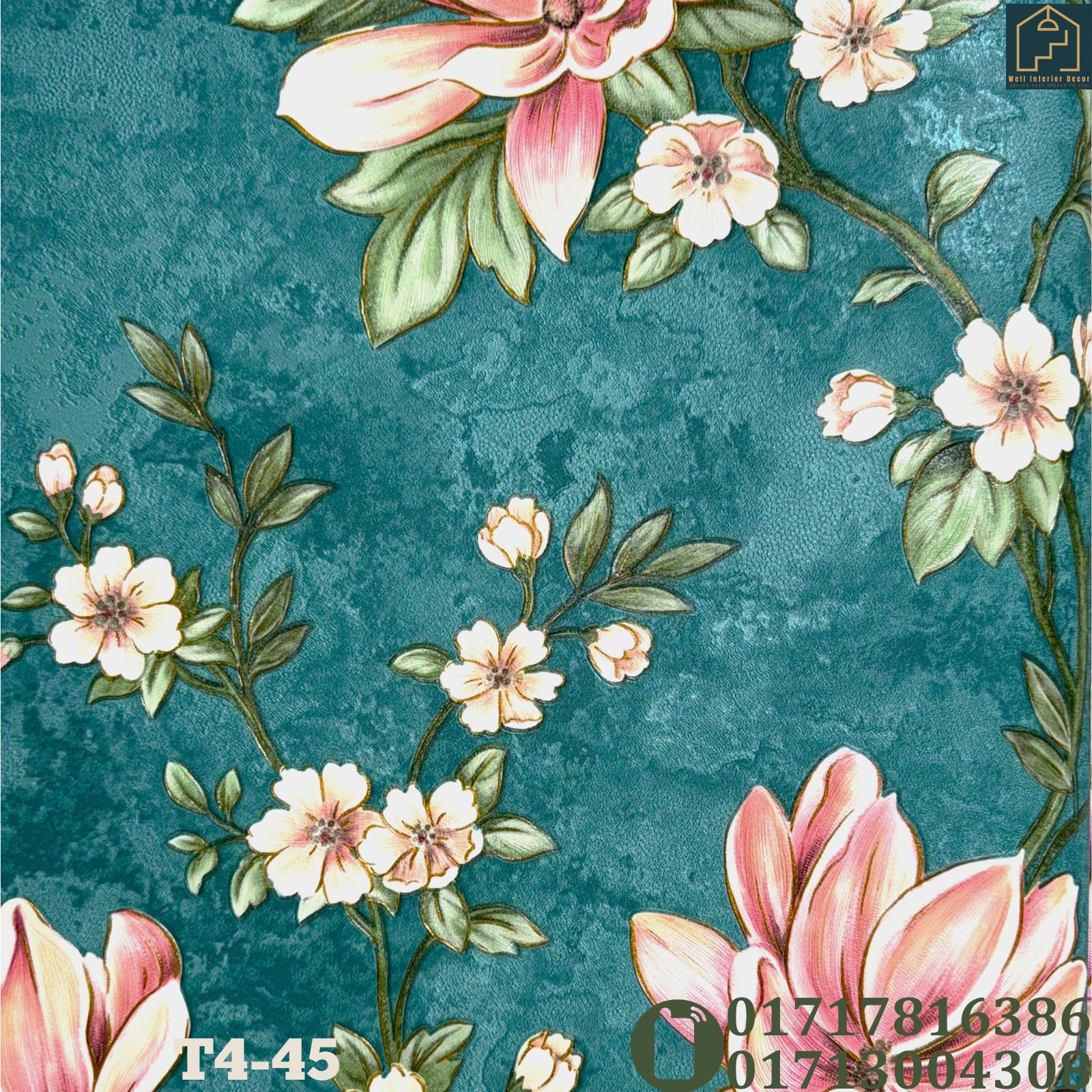 Floral Design Deep Embossed Premium Quality Wallpaper - Image 8