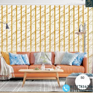 Wall Panel With Marble Pattern Deep Embossed Premium Quality Wallpaper