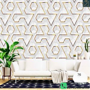 3D Geometric Pattern Deep Embossed Premium Quality Wallpaper